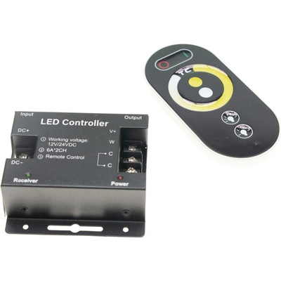 RF ovladač pro CCT LED pásky | 12–24 V | 12 A | s dálkovým ovladačem