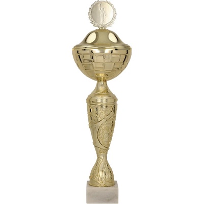 Kovový pohár s poklicí Zlatý 24,5 cm 9 cm
