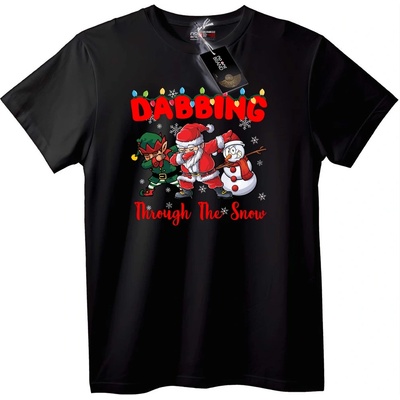 NOONEBRAND Тениска Дабащ Дядо Коледа и приятели - 2XL, White
