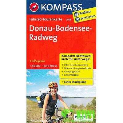 Kompass Fahrrad-Tourenkarte Donau-Bodensee-Radweg