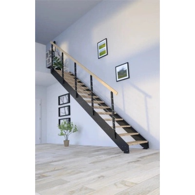 Pertura Libra Rustikální dub bez podstupnic černá rovné 85 cm 13/14