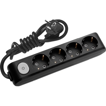 Image 1 of Panasonic РАЗКЛОНИТЕЛ 4 ГНЕЗДА С КЛЮЧ ПАНАСОНИК wlta4412bl КАБЕЛ 1.5м ЧЕРЕН (wlta4412bl)