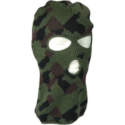 Mil Tec pletená se 3 otvory WOODLAND
