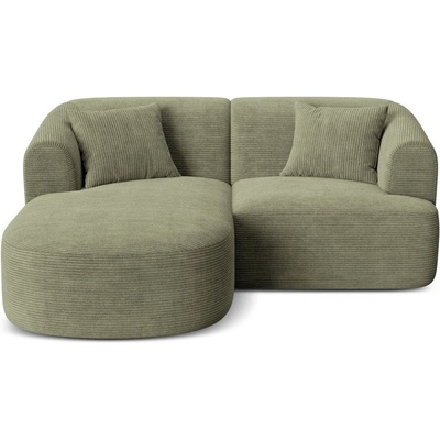 Cosmopolitan Design Зелен ъглов диван от рипсено кадифе (ляв ъгъл) Campi - Cosmopolitan Design (COS_LC_S_266_F1_CAMPI4)