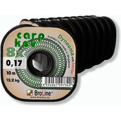 Broline šňůra CARP-KEV 8x zelená 10m 0,23mm