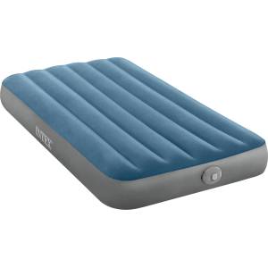 Intex Въздушно легло с помпа 99 x 191 x 25 см Тъмносин и сив (42035638)