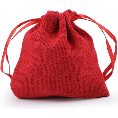 Dárkový pytlík 8x8 cm textilní - červená