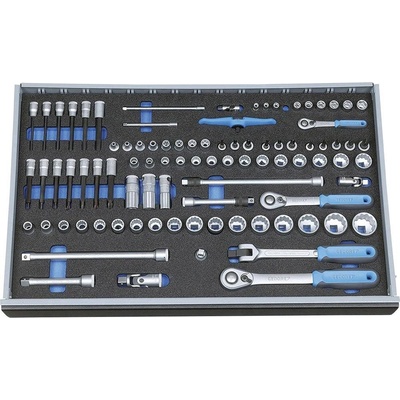 Gedore 2005 CT4-U-20 súprava nástrčných kľúčov metrický 1/4 6,3 mm 3/8 10 mm 1/2 12.5 mm 89-dielna 2016257