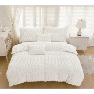 TiaHome Mikroplyšové obliečky Exclusive Sweet biele 200x140 2x90x70