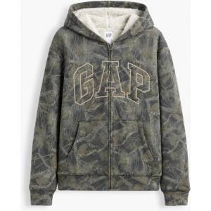 GAP Топъл суитшърт със sherpa и лого GAP GAP | Zelen | МЪЖЕ | S