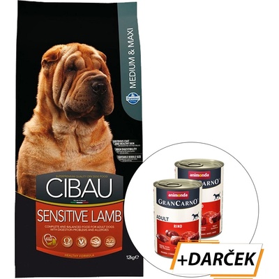 Cibau dog Adult Sensitive lamb Medium and maxi 12 kg