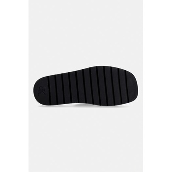 Calvin Klein чехли мъжки от кожа SQ MOLDED SANDAL XCROSS LTH (HM0HM02235)