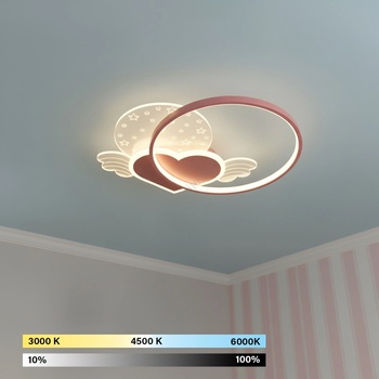 Brilagi - LED детско таванно осветително тяло LOVE LED/48W/230V 3000/4500/6000K розово (BG3155)