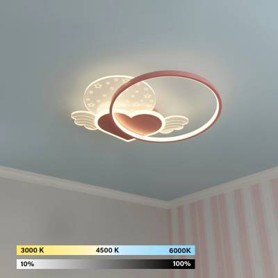 Brilagi - LED детско таванно осветително тяло LOVE LED/48W/230V 3000/4500/6000K розово (BG3155)
