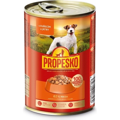 Propesko Dog Консерва пиле-черен дроб в сос 415 г