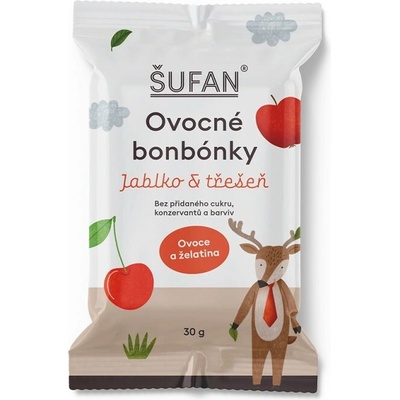 Šufan Ovocné bonbónky Jablko & třešeň 30 g