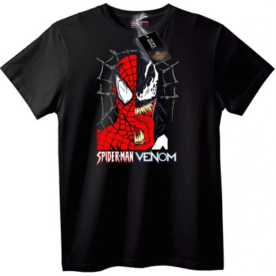 NOONEBRAND Тениска Spider-Man & Venom - 4XL, White