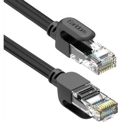 DeTech Пач кабел Earldom ET-NW1, UTP, Cat. 6, 3m, черен (DF18388)