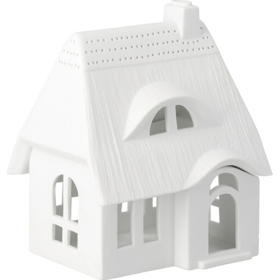 räder Porcelánový svícen domeček Thatch Large, bílá barva, porcelán