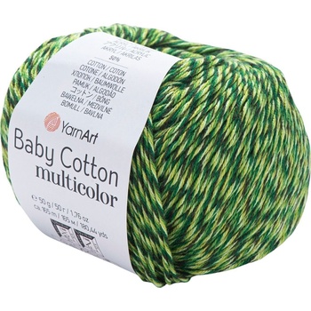 YARNART Baby Cotton Multicolor 5207 Green Плетива прежда (Baby Cotton Multicolor 5207)