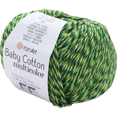 YARNART Baby Cotton Multicolor 5207 Green Плетива прежда (Baby Cotton Multicolor 5207)