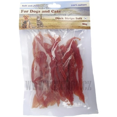 Dog & Cat Soft kachní měkké proužky cca 8 cm 80 g