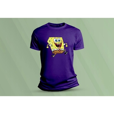 Sandratex dětské bavlněné tričko SpongeBob 4. purpurová