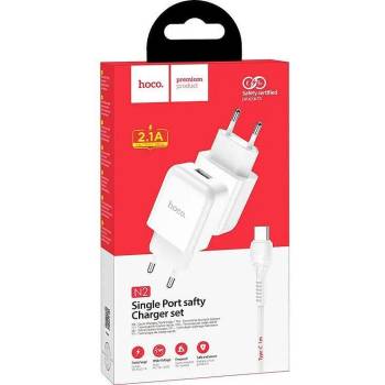 Image 1 of hoco. Зарядно 220V HOCO N2 / 2.1A + Type C USB (365472)