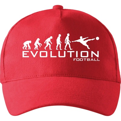 Evolution Football so zahnutým šiltom a látkovou sponou Červená