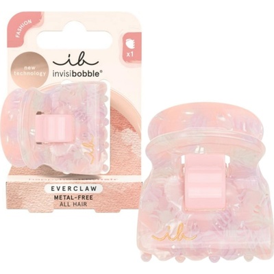 Škripec do vlasov Invisibobble Everclaw S Lavender Haze - mramorový ružový