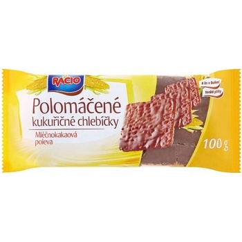 Racio Polomáčané kukuričné chlebíčky mliečnokakaová poleva 100 g