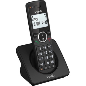 VTech ES2000 DECT Cordless Telephone with Call Blocking, Volume Control, Caller ID/Call Waiting, 18 Hour Talk Time, Speed Dial, Backlit Display and Keypad, ECO Mode, Black (ES2000) Телефонни апарати