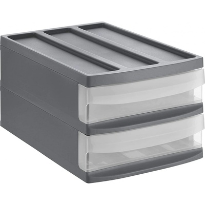 Rotho DUO M Box se 2 zásuvkami A4 antracit SYSTEMIX RT1114508853