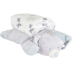 Cangaroo Бебешко одеяло с възглавница Cangaroo - Sleepy Bear, 90 х 75 cm, сиво (111961) - baby