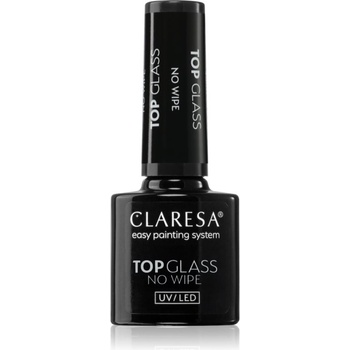 Claresa UV/LED Top Glass No Wipe топ лак за защита и блясък без лепкавост 5 гр
