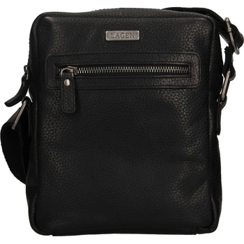 Lagen pánská kožená crossbody taška blc/4428/21/a black