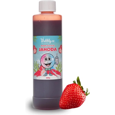 Bubbly Domácí Bubble Tea Sirup jahoda 0,6 kg