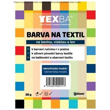 Texba farba na textil 20 g čierna