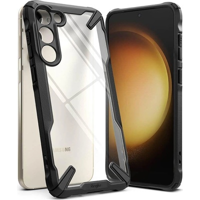Ringke Противоударен Хибриден Калъф за Samsung S23 Plus, Ringke Fusion X Case, Черен (8809919300261)