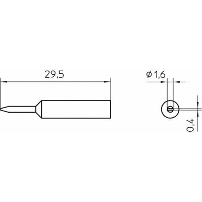 Weller XNT 6 spájkovací hrot dlátová forma Veľkosť hrotov 1.6 mm Obsah 1 ks