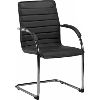 RFG Посетителски стол RFG Sky M, екокожа, метална основа, до 120 kg, черен, 4 б (4010100317)