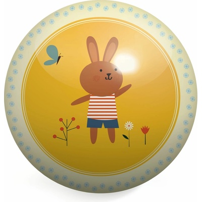 Míč Djeco Zajíček s kočičkou 12 cm