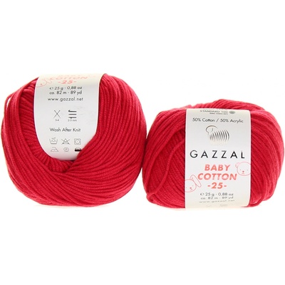 Gazzal Baby Cotton 25 3439 rudá