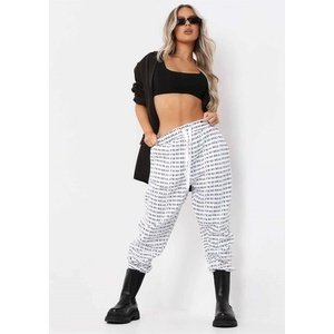 Missy Empire Анцуг Missy Empire I'm Real Slogan Joggers - White