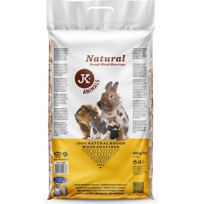 JK ANIMALS Přírodní hrubé dřevěné hobliny 0,4 kg 10 l