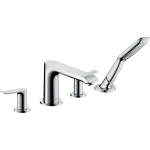 Hansgrohe Metris New - Четтириотворна смесителна батерия за монтаж на ръба на ваната, хром 31442000 (31442000)