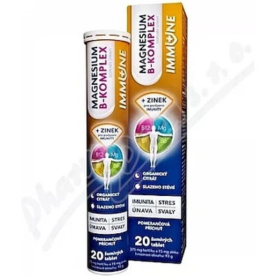 Magnesium B-komplex IMMUNE 20 šumivých tabliet