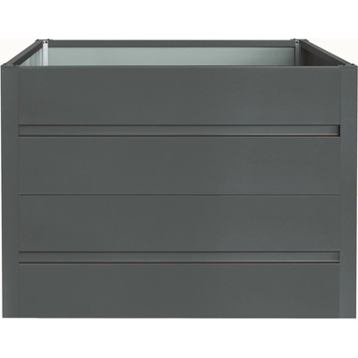ROJAPLAST Záhon vyvýšený Premium, plech, antracit 90 x 90 x 76 cm