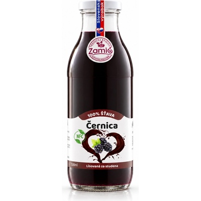 Zamio 100% ovocná šťava Černica 0,5 l