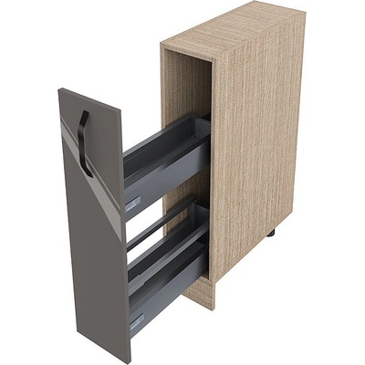 ИРИМ Долен кухненски шкаф бутилиера Сити МФ-Антрацит гланц-05-58 20 см